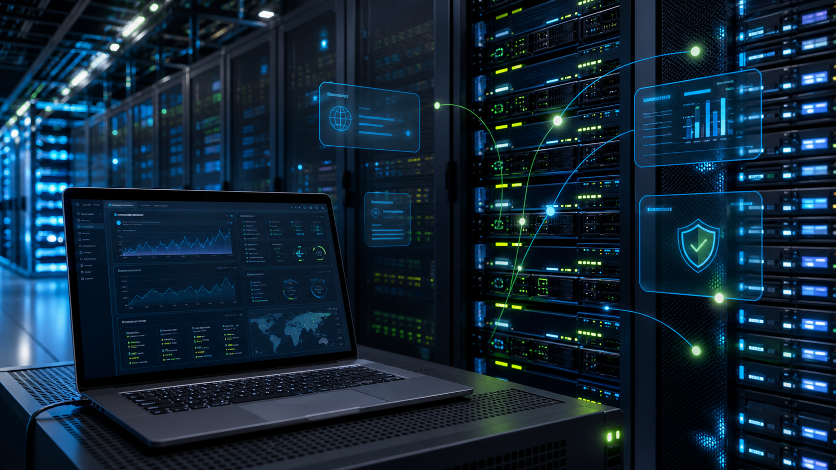 VPS hosting control panel and server infrastructure